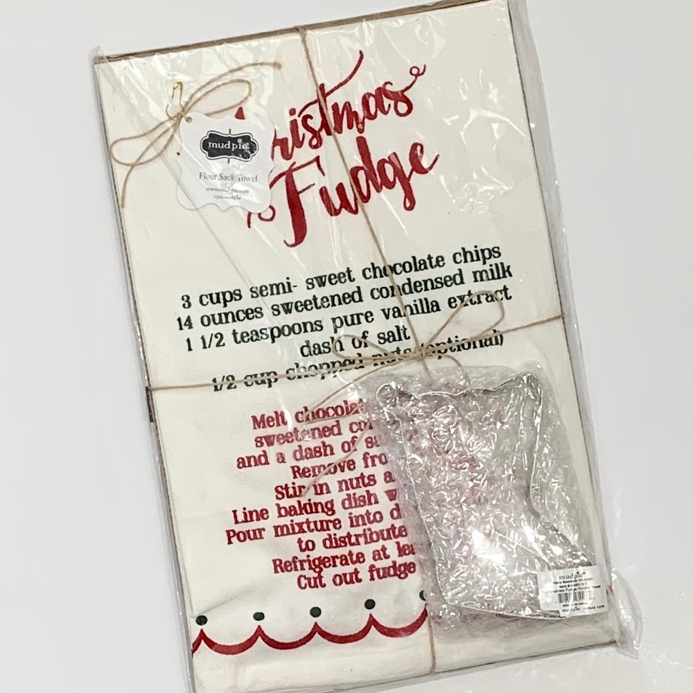 Great Gifts! 3 Mudpie Christmas Towel & Cookie Cutters